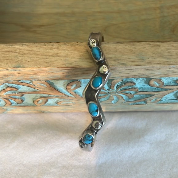 Silver turquoise bracelet - Picture 2 of 6